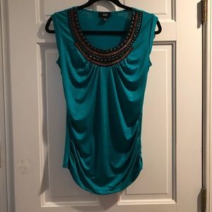 AGB Sleeveless Teal Top